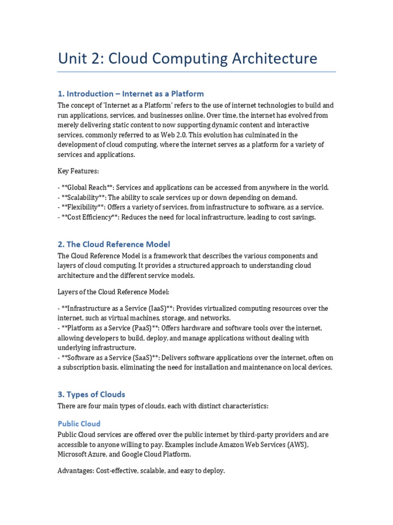 Understanding Cloud Computing Architecture | PDF | Cloud Computing ...
