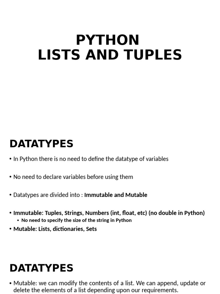 Python Lists and Tuples | PDF | Computer Programming | Software Engineering