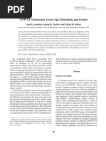 COWAT Metanorms Across AGE Education and Gender