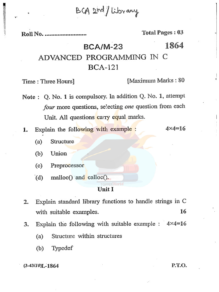 Advance Programming in C | PDF