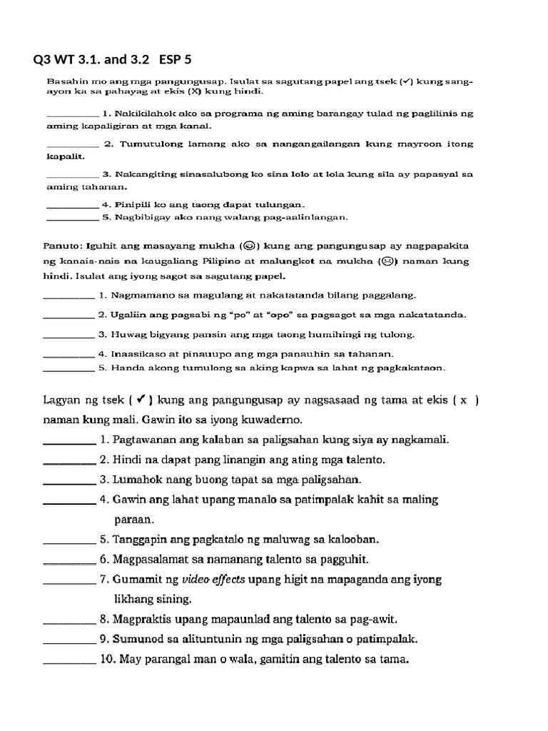 Q3 WT 3.1 & 3.2 ESP 5 Overview | PDF