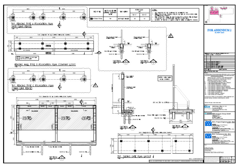 For Addendum 2: Structural (Fencing) Fencing Section & Details | PDF