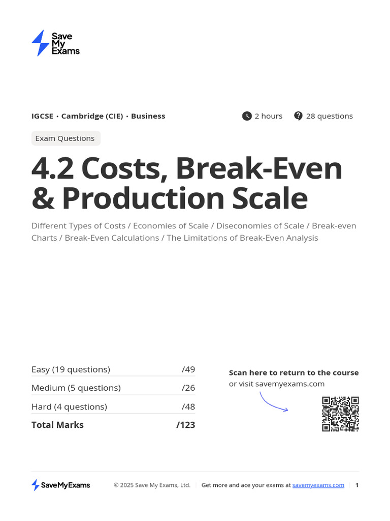 Break-Even Analysis in Business Economics | PDF | Business Economics ...