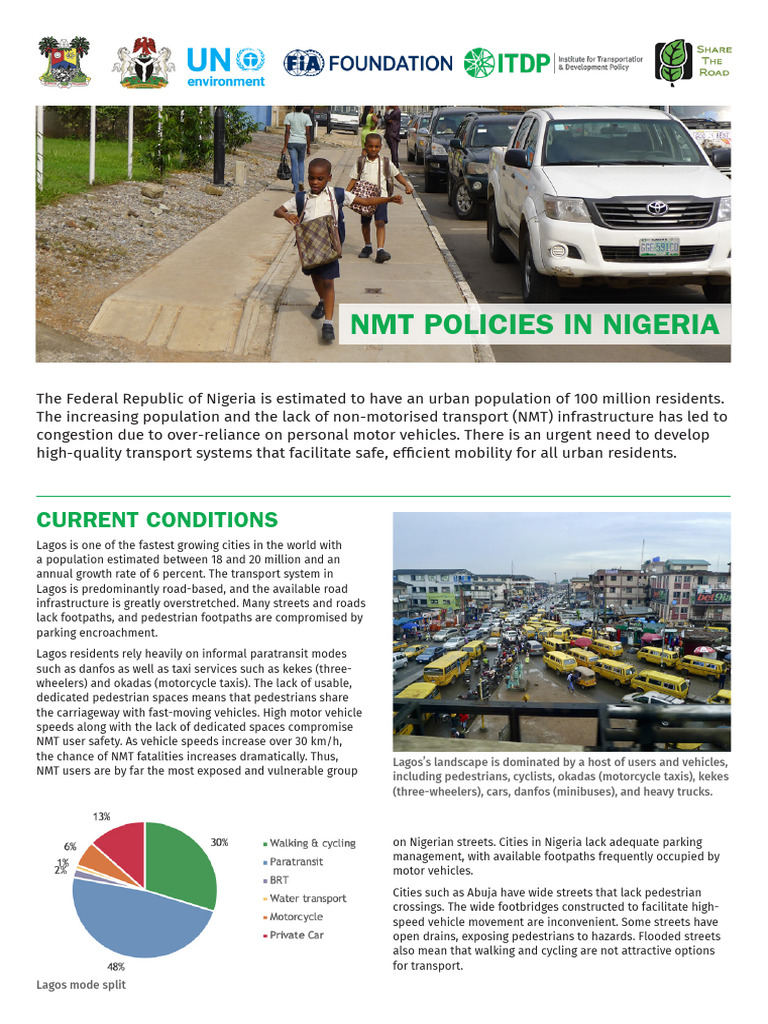 Nigeria's NMT Policies for Urban Mobility | PDF | Pedestrian | Transport