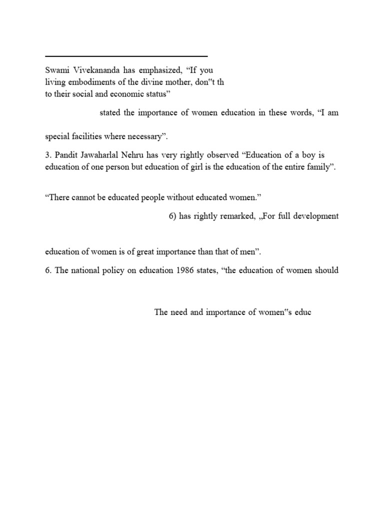 Women Education in India | PDF | Female Education | Schools