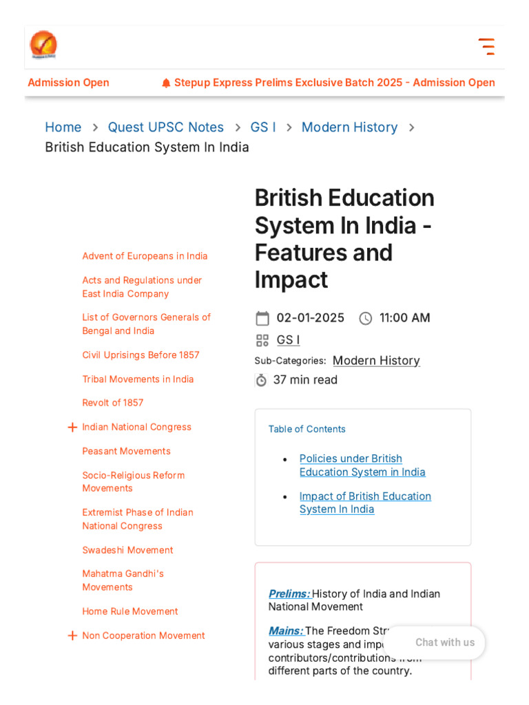 British Education System in India: Impact | PDF | British Raj | Indian ...