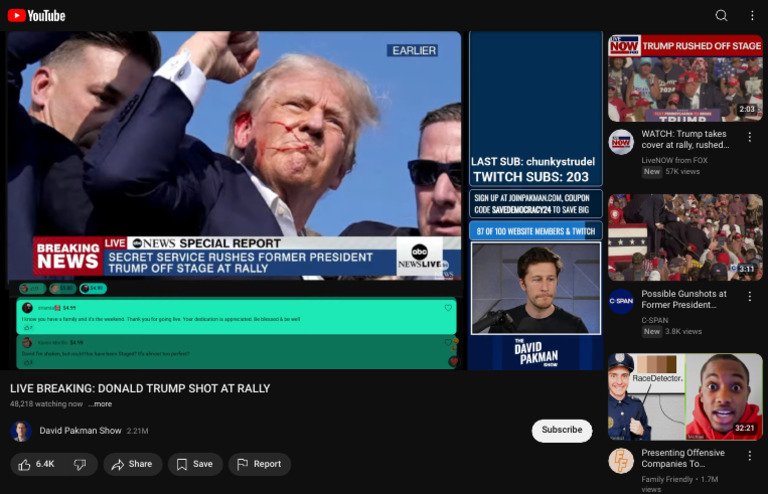 LIVE BREAKING DONALD TRUMP SHOT AT RALLY - YouTu | PDF