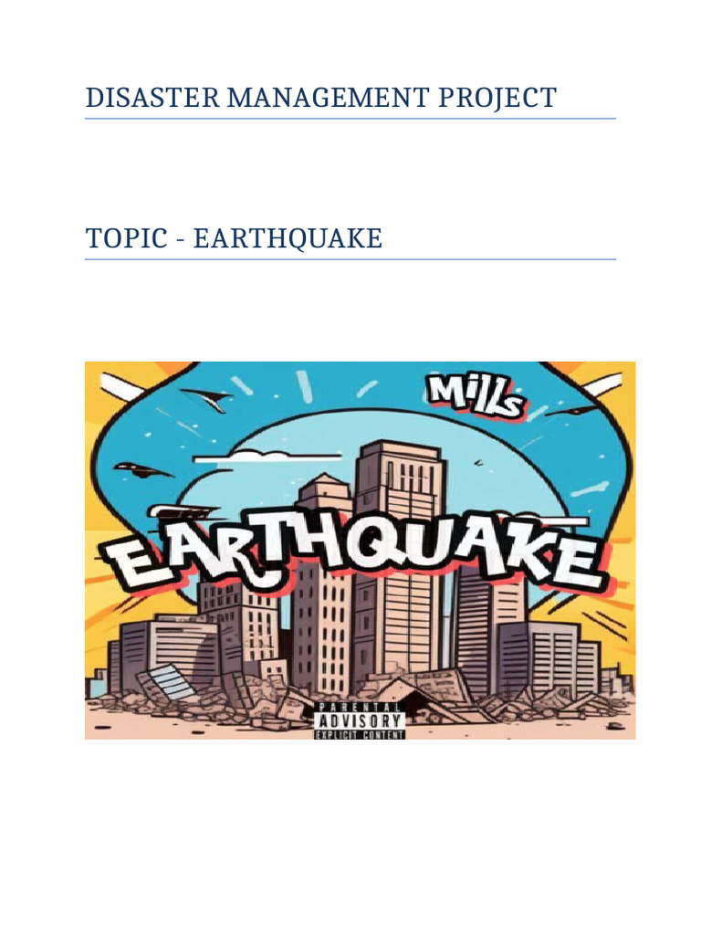 Disaster Management Project | PDF | Earthquakes | Plate Tectonics