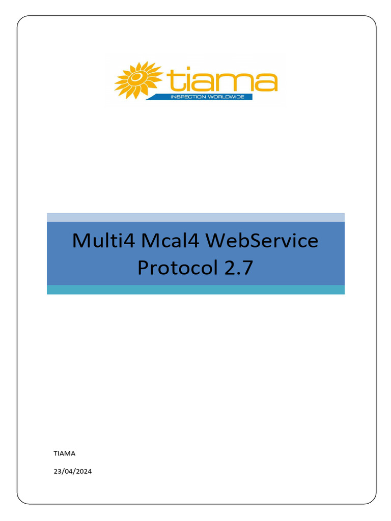 Multi4 Mcal4 WebService Protocol 2.7 | PDF | Web Service | Computer ...