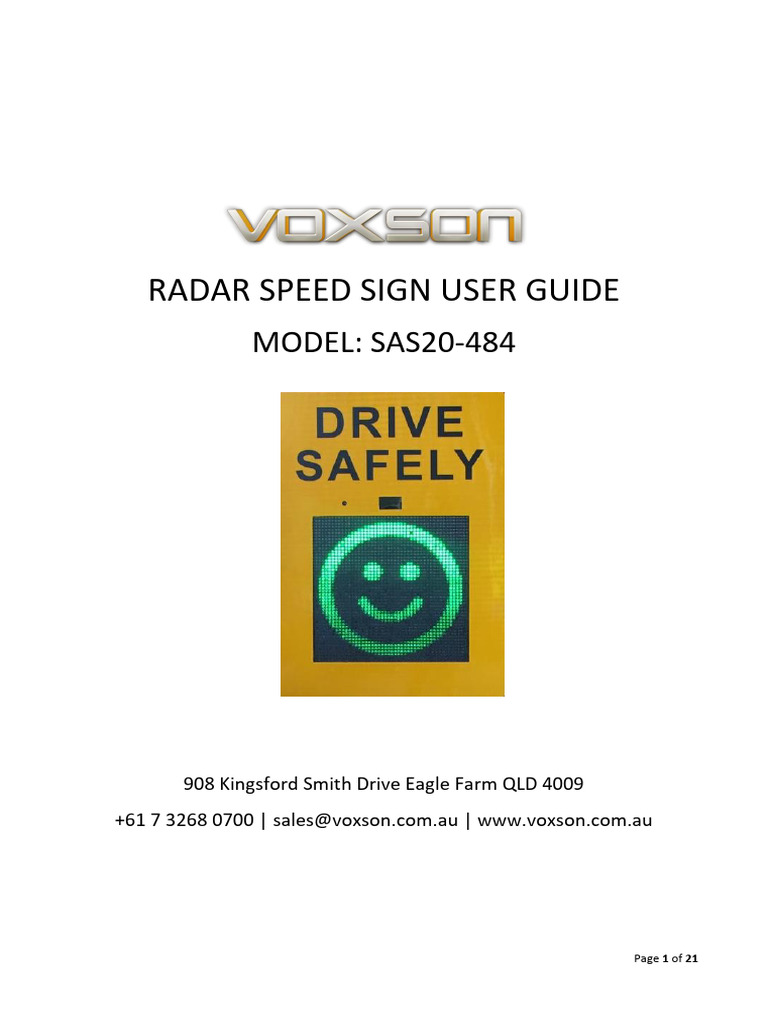 Radar Speed Sign Installation Guide | PDF | Radar | Usb