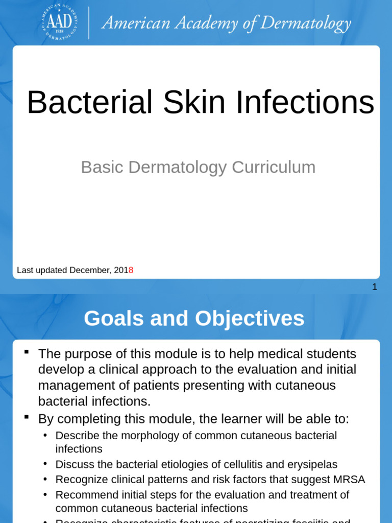 Bacterial Skin Infections Overview | PDF | Methicillin Resistant ...