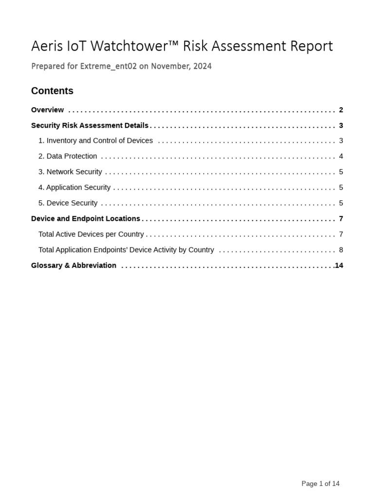 IoT Security Risk Assessment Summary | PDF | Computer Network | Domain ...