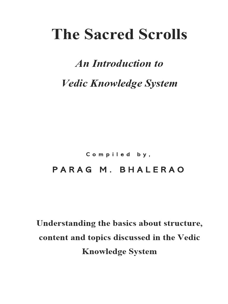 Vedic Knowledge System Overview | PDF | Vedas | Sanskrit Literature