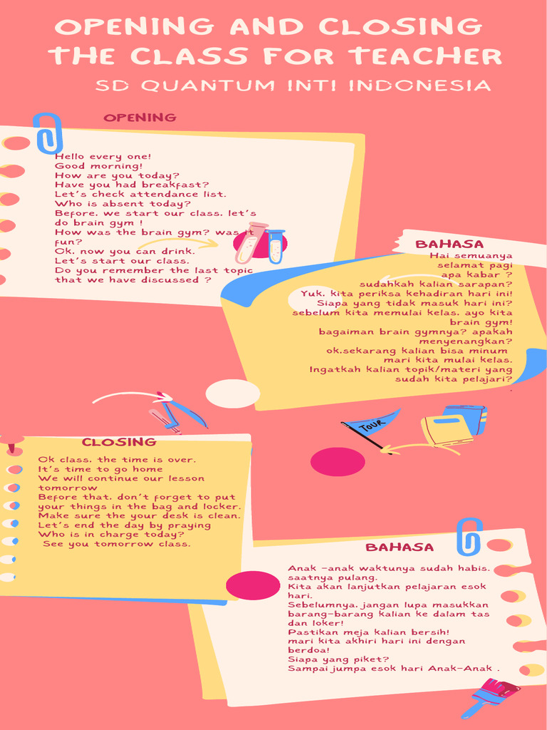 Opening and Closing Class For Teacher | PDF