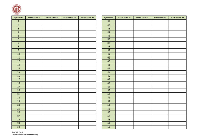 NSEB 2024 Final Answer Key | PDF