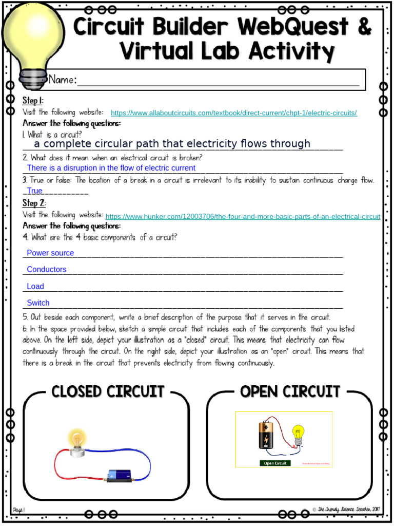 Circuit Builder Virtual Lab | PDF