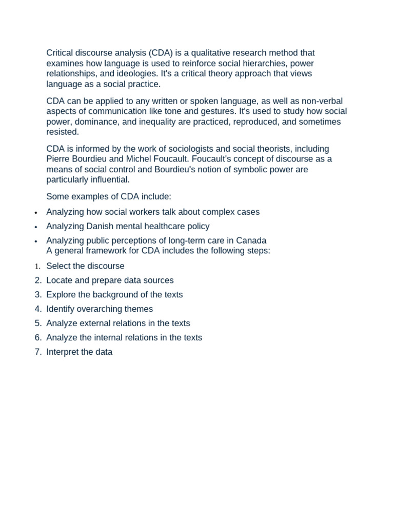Understanding Critical Discourse Analysis | PDF