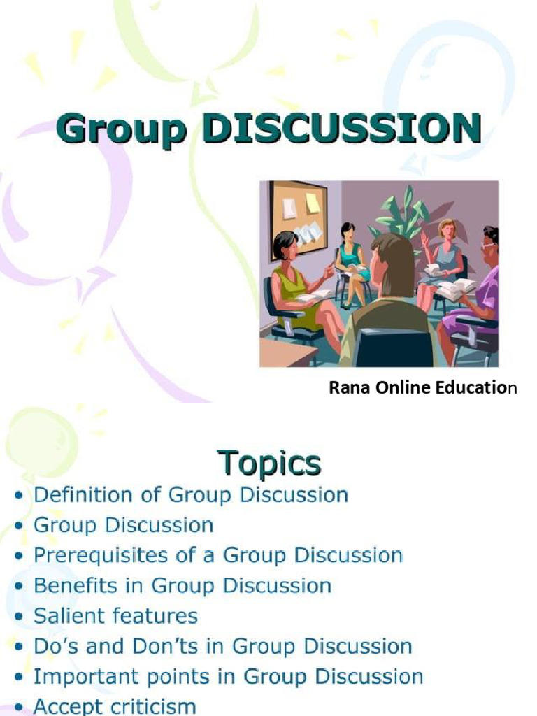 Group Discussion by Mr. Rakesh Rana | PDF