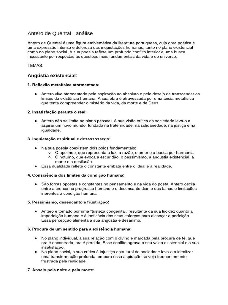 An lise Da Poesia De Antero De Quental PDF Poesia Amor