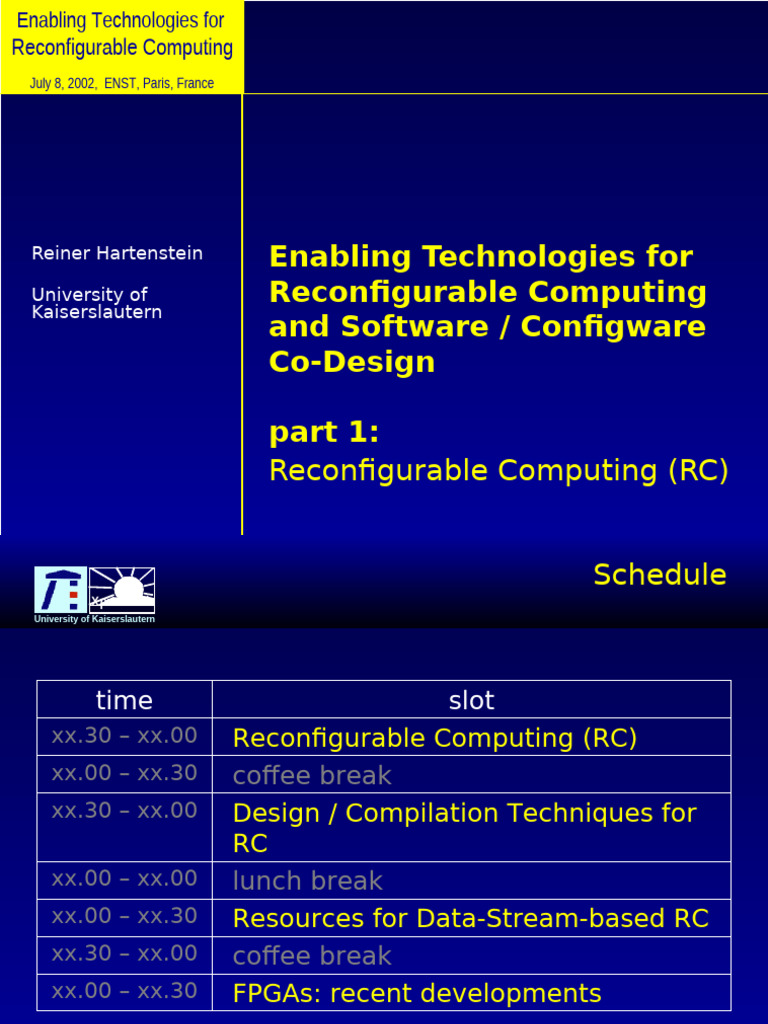 ParisJuly02course1 | PDF | Field Programmable Gate Array | Classes Of ...