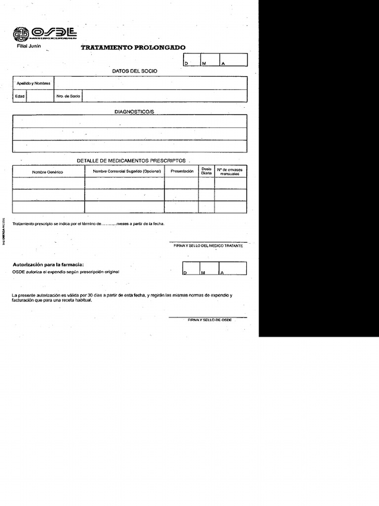 Osde Tratamiento Prolongado | PDF