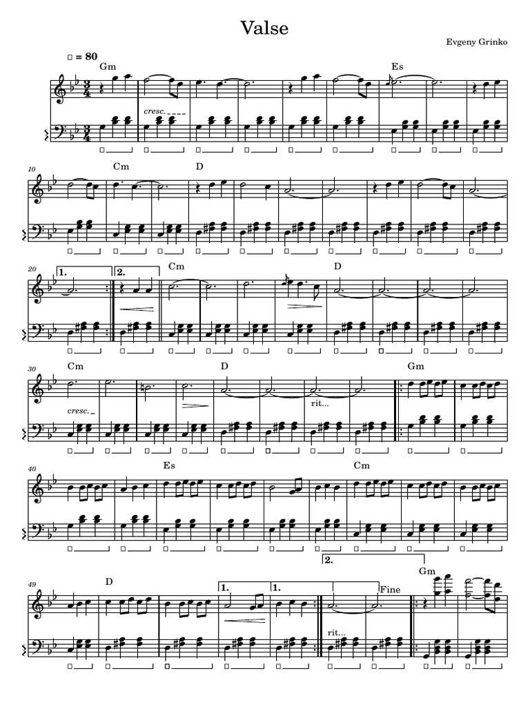 Evgeny Grinko Valse | PDF