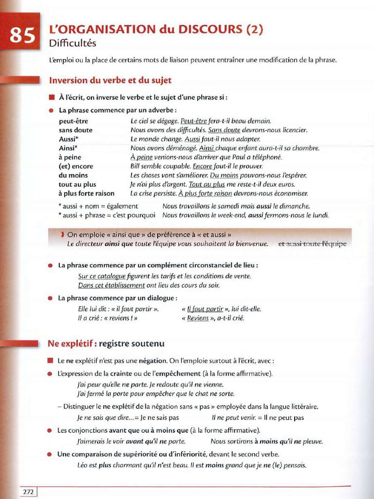 Organisation Du Discours | PDF