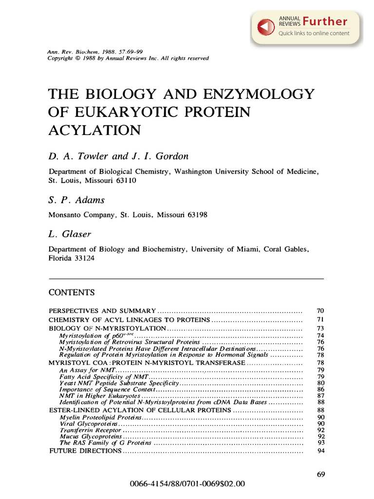 The Biology and Enzymology of Eukaryotic Protein A | PDF | Proteins ...