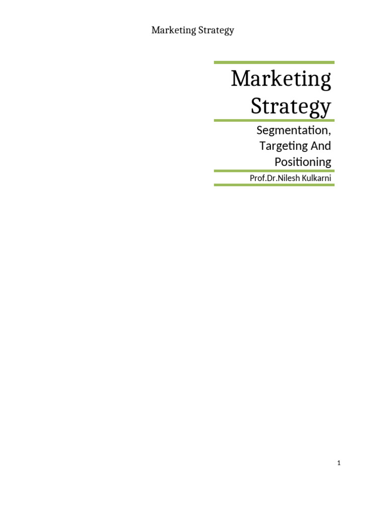 STDP Marketing Strategies Explained | PDF | Market Segmentation | Marketing