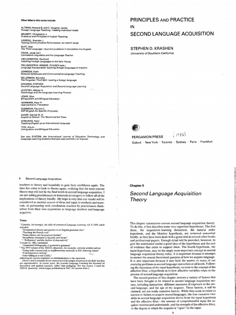 W3 krashen 1982 monitor model pdf second language language