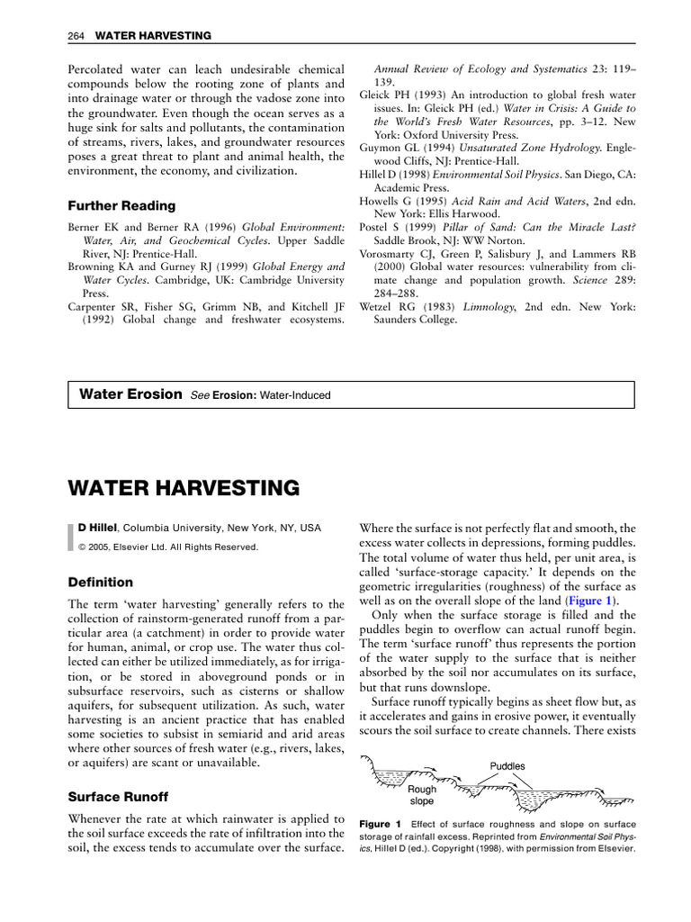 Water Harvesting Chapter | PDF | Surface Runoff | Rain