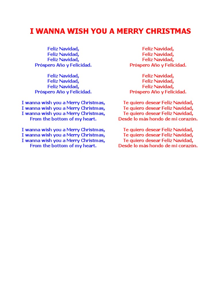 I Wanna Wish You A Merry Christmas PDF