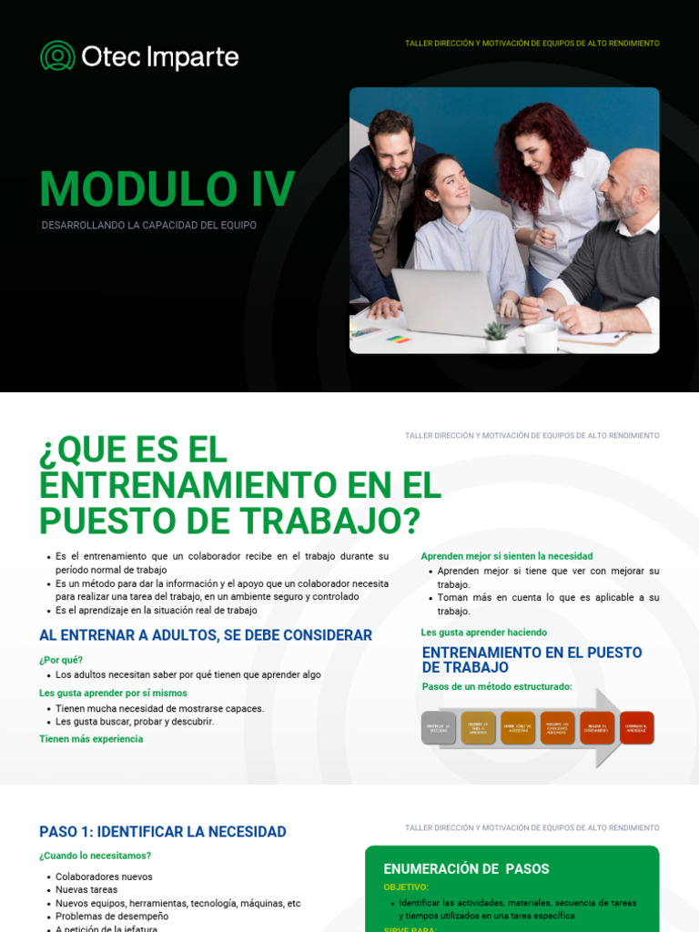 Entrenamiento Efectivo en el Trabajo | PDF | Aprendizaje | Motivación
