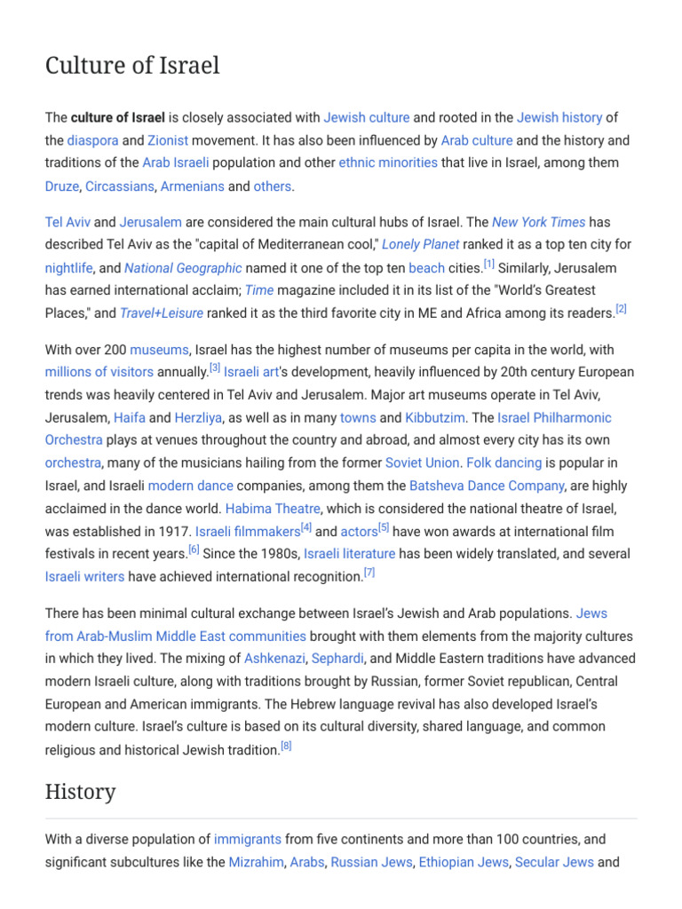 Culture of Israel - Wikipedia | PDF | Oral Torah | Kabbalah