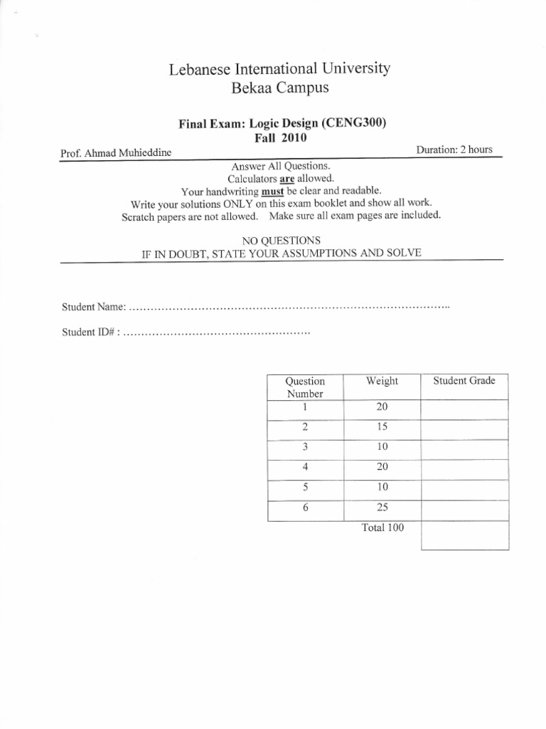 Logic Final | PDF | Electronic Design | Computer Engineering