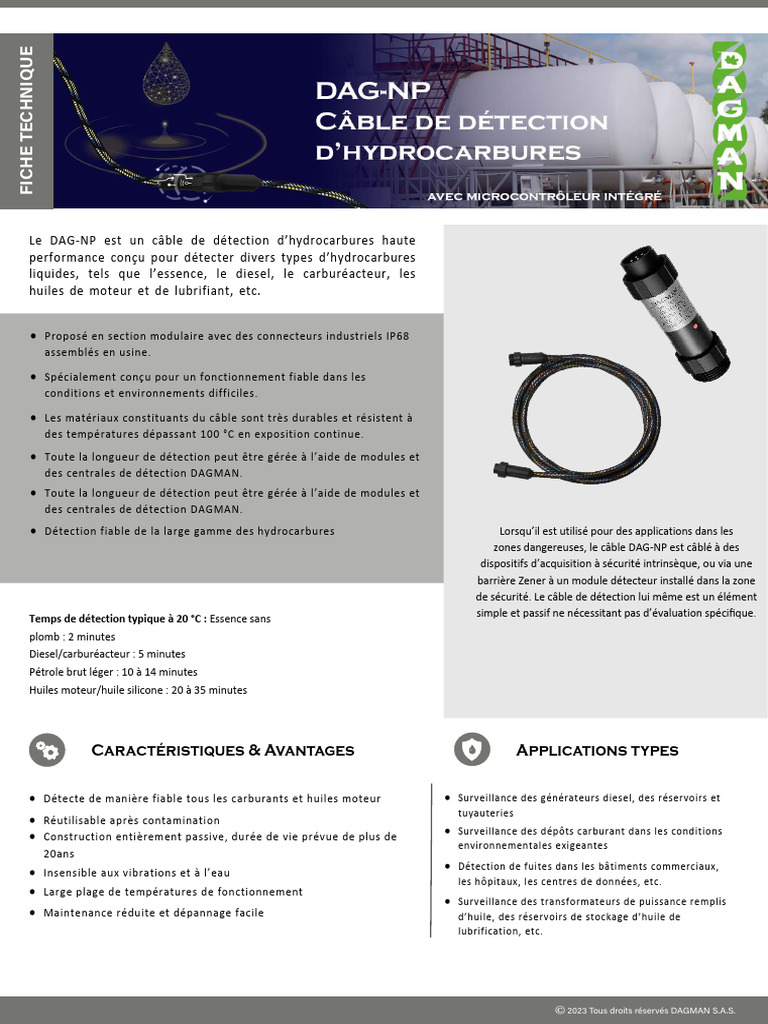 Câble de détection d'hydrocarbures DAG-NP | PDF | Moteur diesel | Huile ...