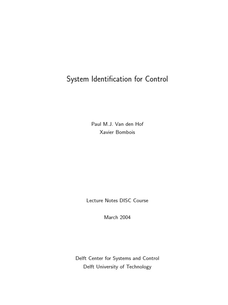System Identification For Control | PDF | Ordinary Least Squares ...