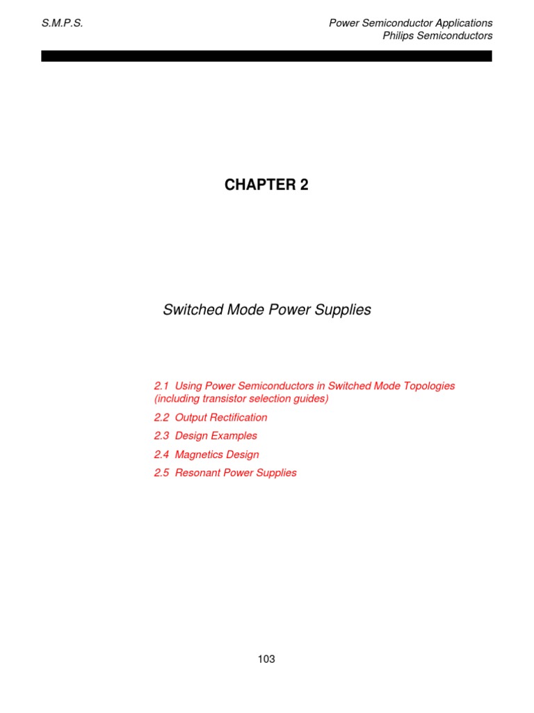 Advantages of Switched Mode Power Supplies | PDF