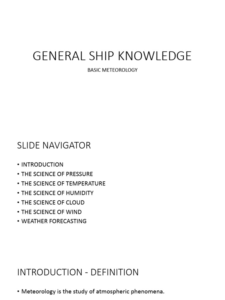 Essential Meteorology for Mariners | PDF | Cloud | Wound