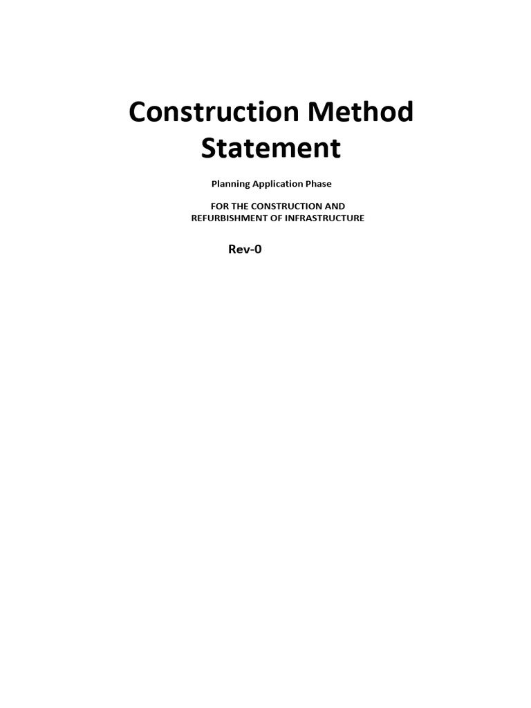 Construction Method Statement | PDF | Waste | Crane (Machine)