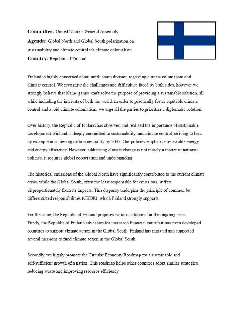 Finland's Approach to Climate Equity | PDF | Sustainability | Climate ...
