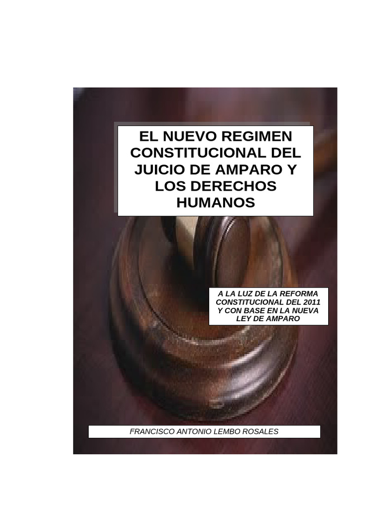 El Nuevo Juicio de Amparo | PDF | Constitución | Derecho Constitucional