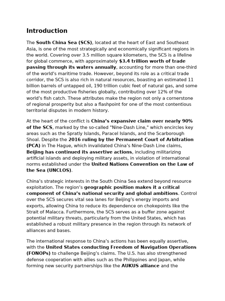 China's Strategic Interests in the SCS | PDF | South China Sea | United ...