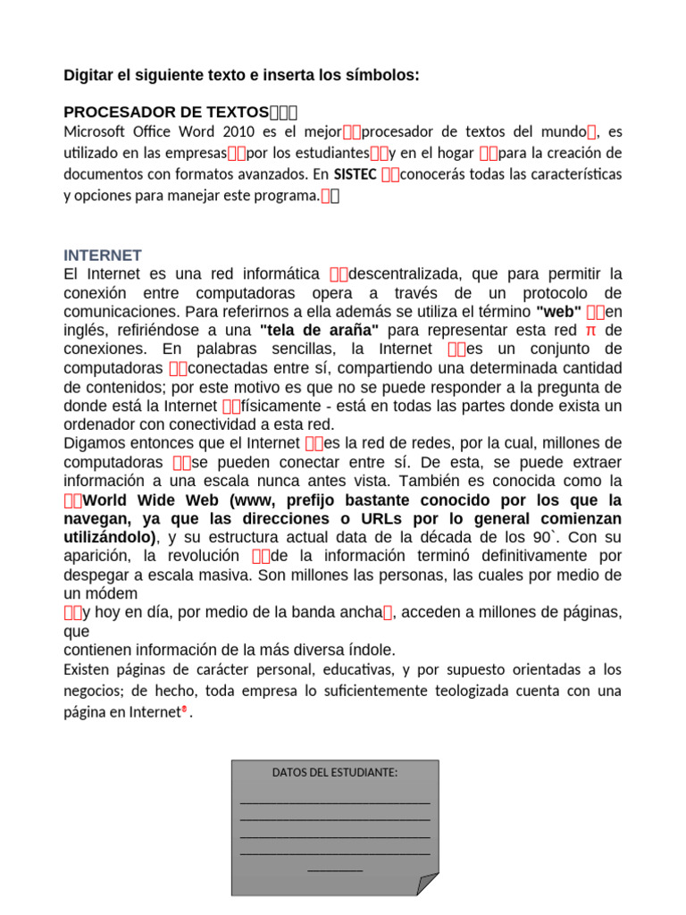 Uso de Simbolos | PDF