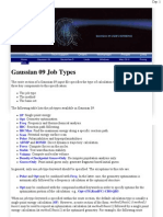 Gaussian 09 Job Types