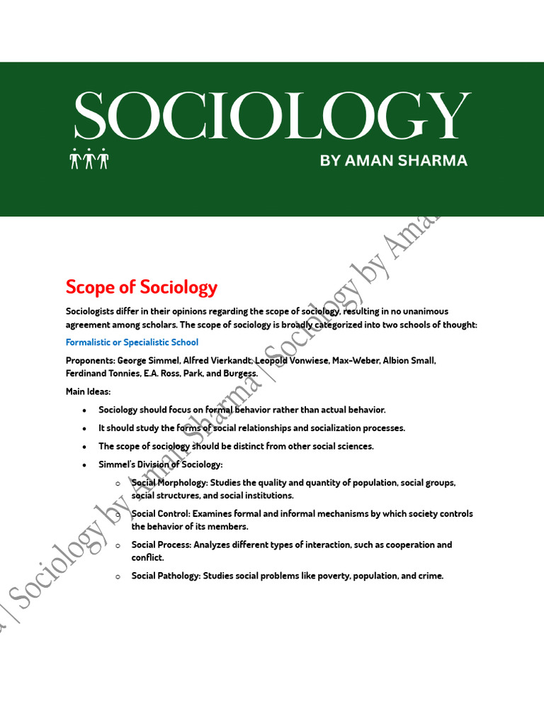 A2 - Scope Importance of Sociology 1736064564383 | PDF | Sociology ...