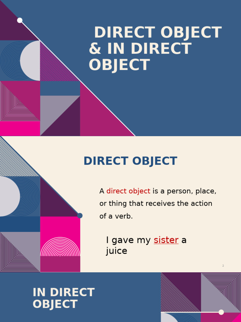 Direct and Indirect Objects Explained | PDF | Verb | Cognition