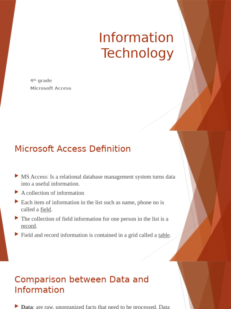 11th Grade | PDF | Databases | Microsoft Access