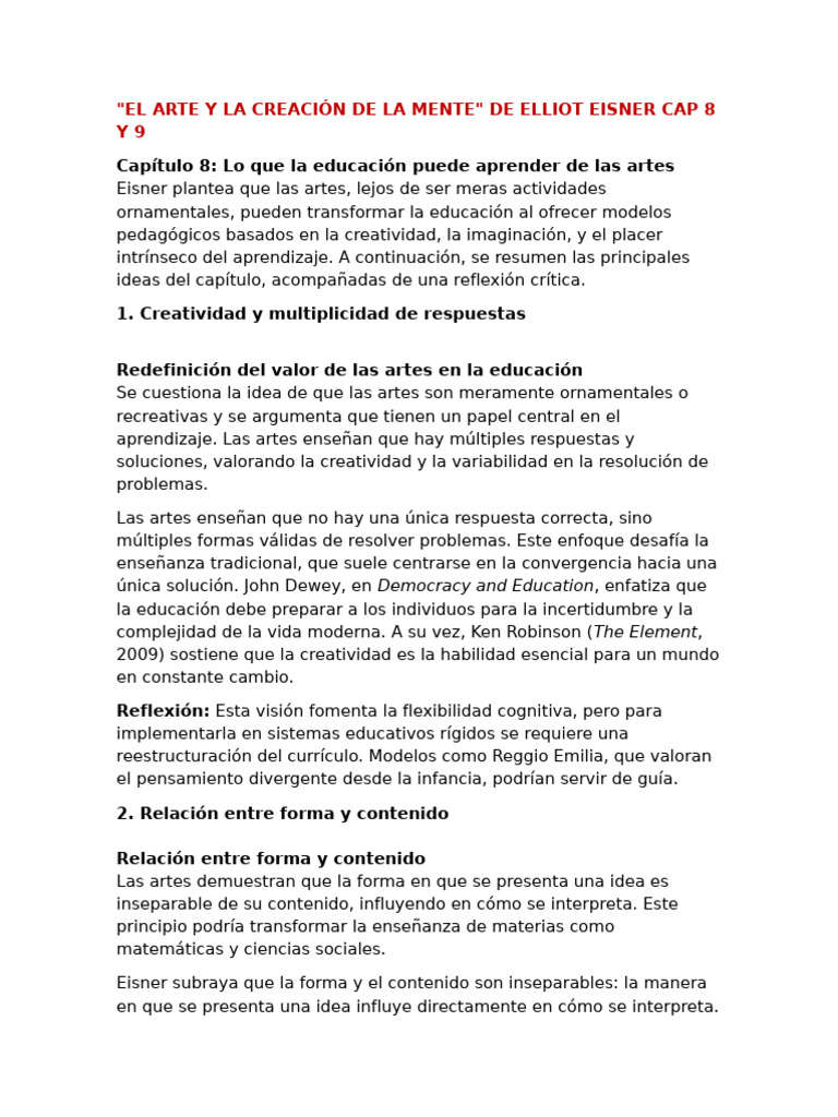Transformación Educativa a través de las Artes | PDF | Plan de estudios ...