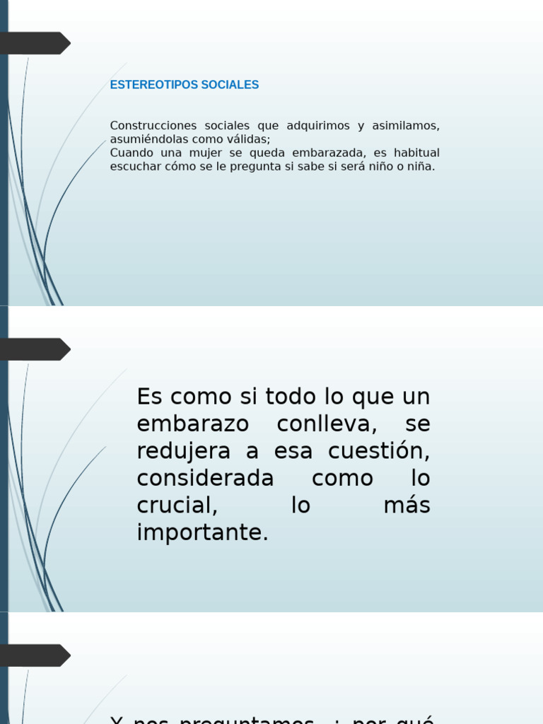 Estereotipos sociales | PDF | Igualdad de género | Estudios de género